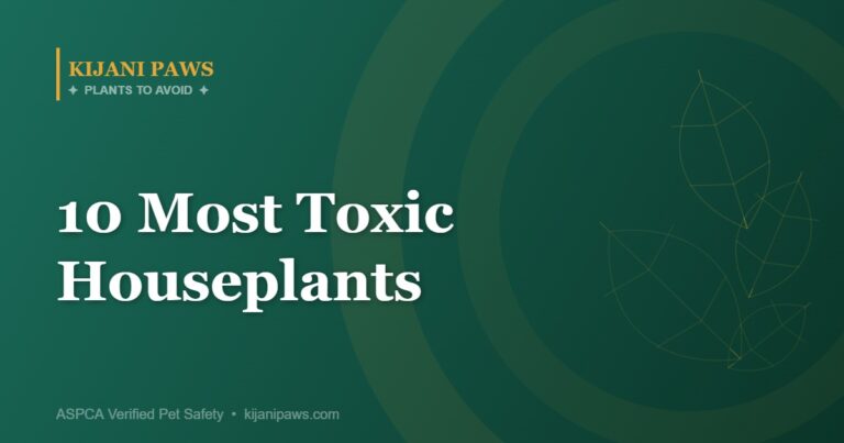 10 Most Toxic Houseplants for Cats and Dogs (ASPCA Verified — Keep These Away)