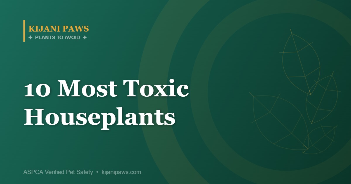 10 Most Toxic Houseplants for Cats and Dogs (ASPCA Verified — Keep These Away)