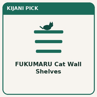 FUKUMARU cat wall shelves set