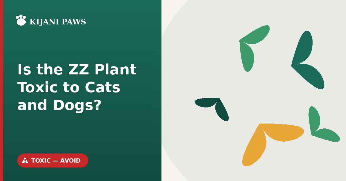 is zz plant toxic to cats and dogs